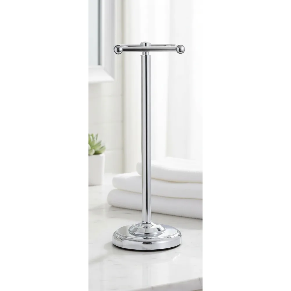 

Free Standing Toilet Paper Holder, SUS304 Stainless Steel with Weighted Base & Pivot Design for Modern Bathroom