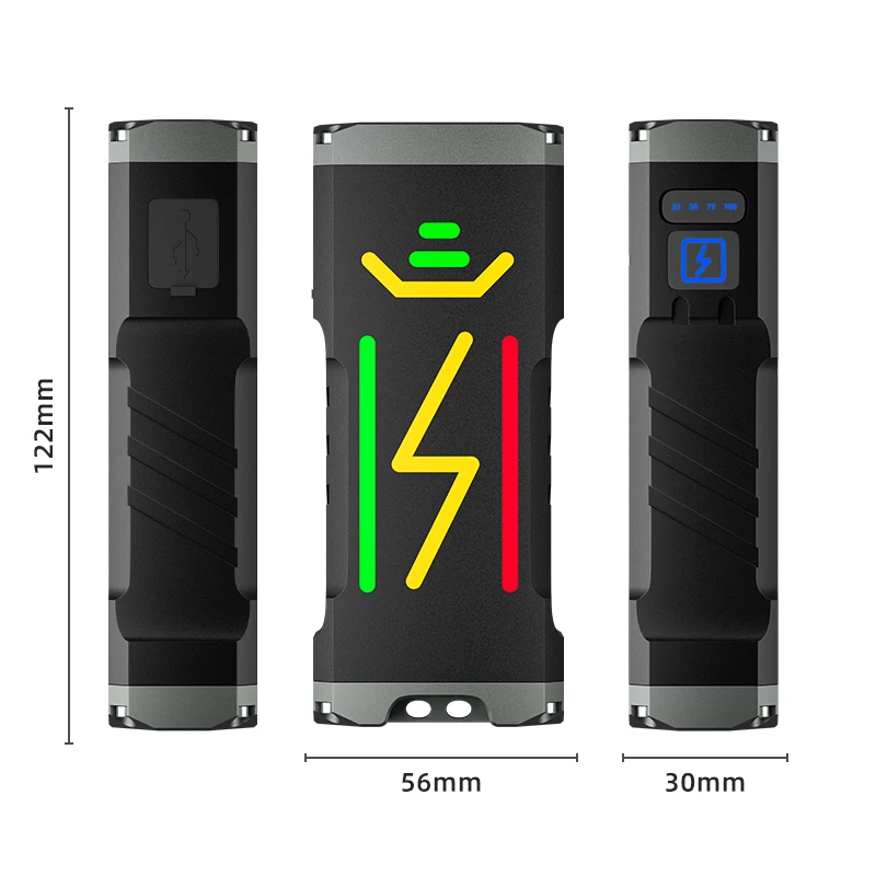 Imagem -06 - Lanterna Led de Super Alta Potência Usb Recarregável Tocha Tática com 10000mah Bateria Embutida Lanterna de Acampamento ao ar Livre 13000lm