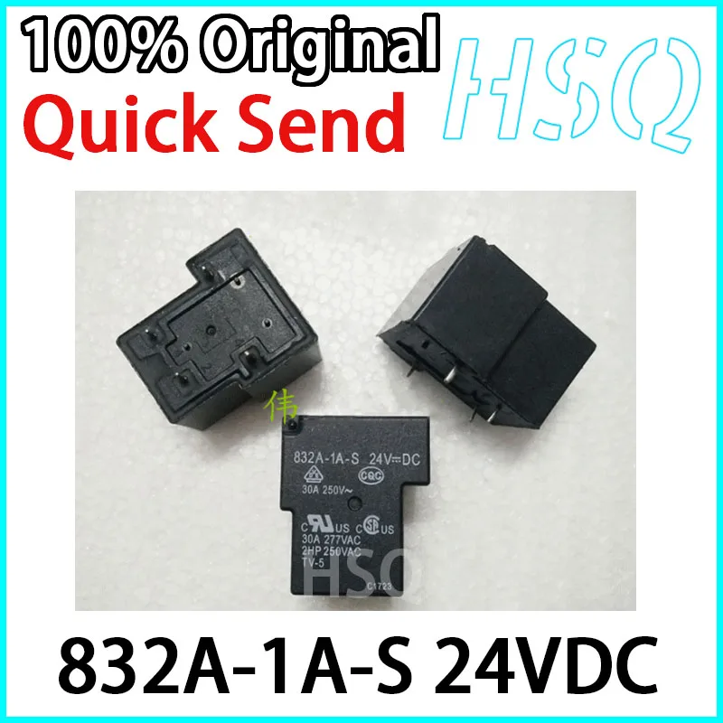 2 قطعة العلامة التجارية الجديدة الأصلي 832A-1A-S 24VDC 4-pin التتابع