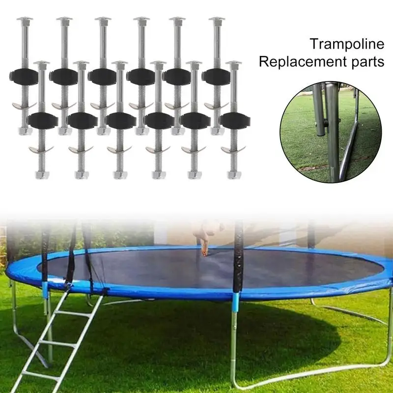 Trampoline Hold Downs Trampoline Bolts And Nuts Replacements Anti-Falling Tools 12X Stabilization Nuts For Carport Awning Poles