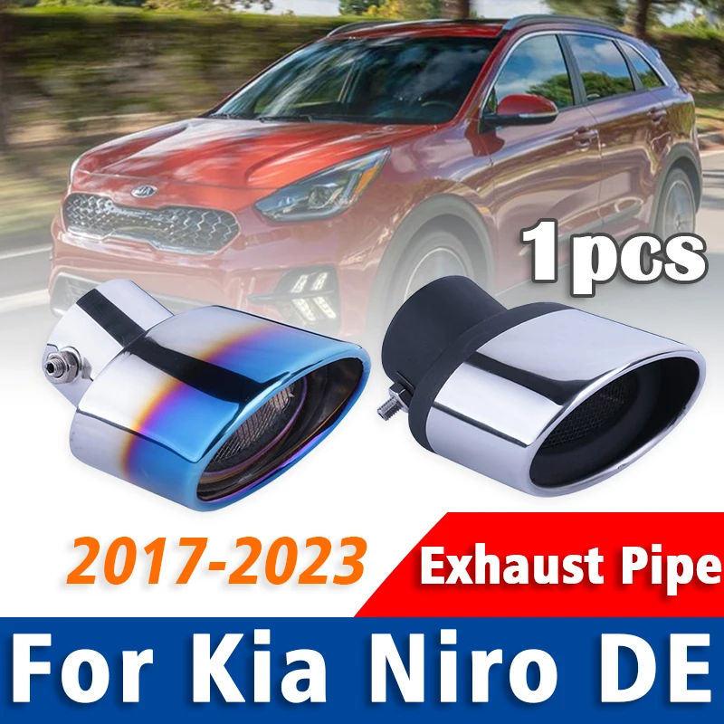 

For Kia Niro 2017 2018 2019 2020 2021 2022 2023 DE 1Pcs Stainless Steel Exhaust Pipe Muffler Tailpipe Muffler Tip Accessories