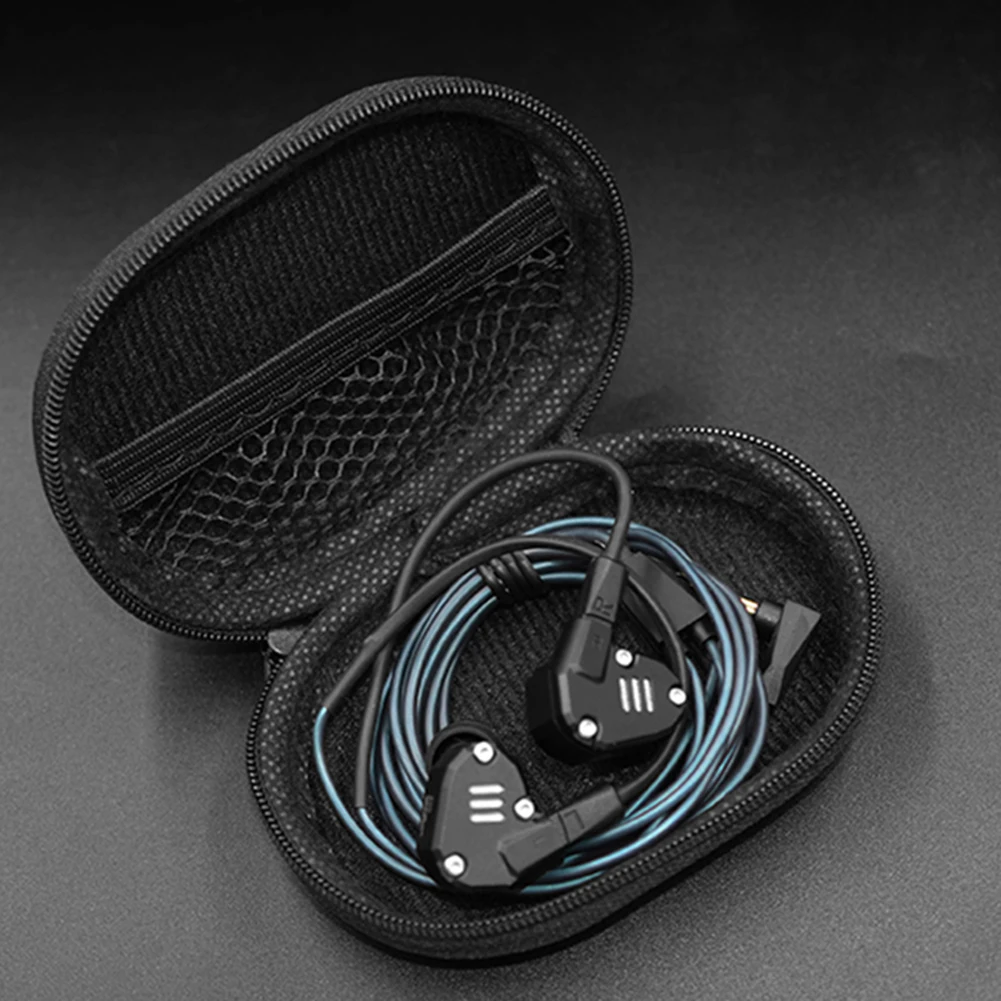 KZ Earphone Accessories Hard Case Bag With Logo Portable Oval Headset PU Storage Box For ZST ZS10 PRO X EDX Pro AS24 DQS ZNA