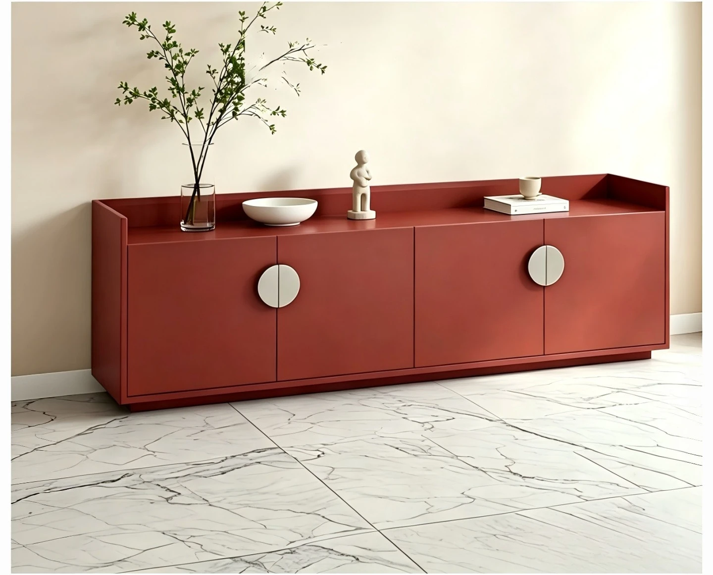 Italian minimalist side cabinet, piano paint porch locker, modern simplicity
