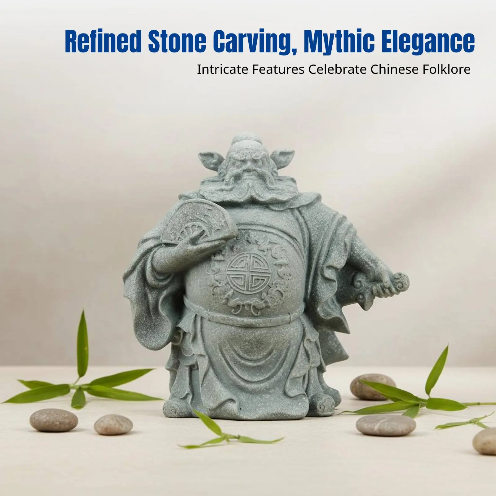 Décoration aquatique en résine Zhong Kui, Figurine Gardien de la Fortune, Décoration intérieure chinoise apaisante, Paysage pour aquarium, Dieu de la Richesse