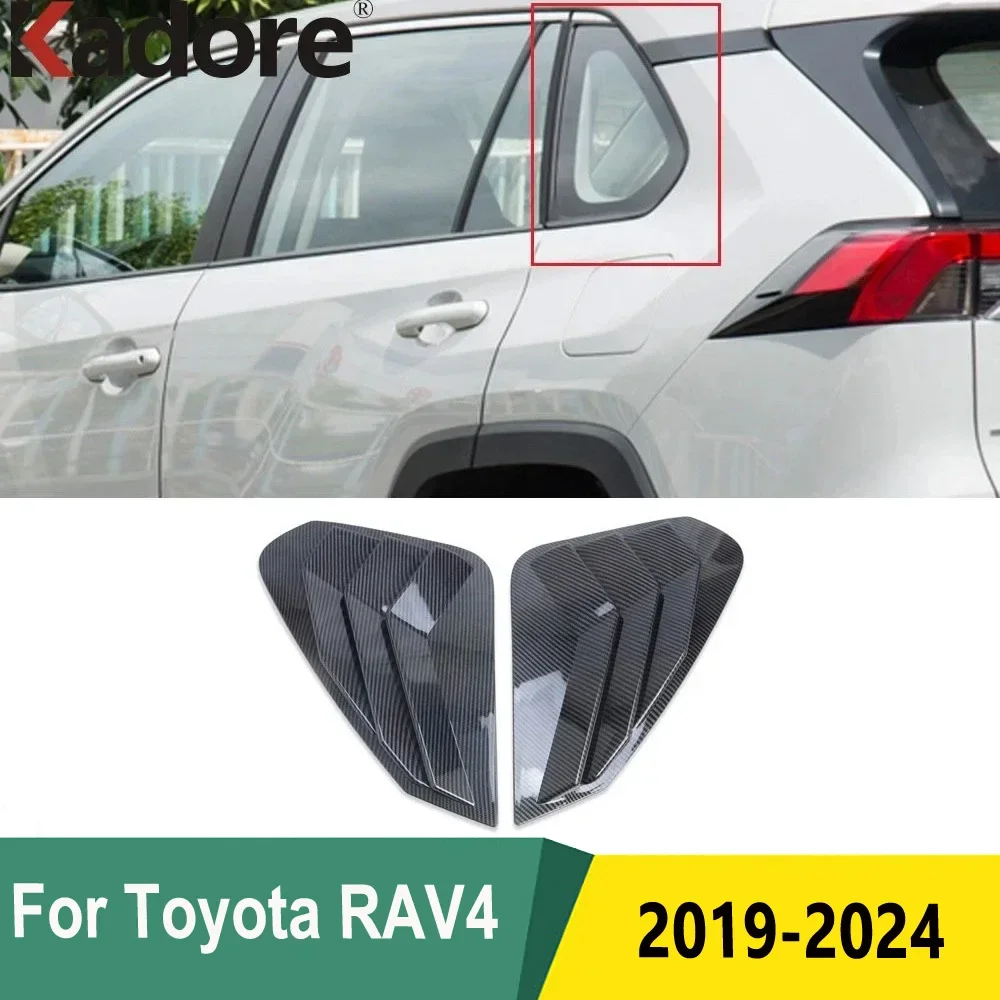 

For Toyota RAV4 RAV 4 2019 2020 2021 2022 2023 2024 Black Rear Window Louvers Spoiler Cover Trim Car Exterior Accessories