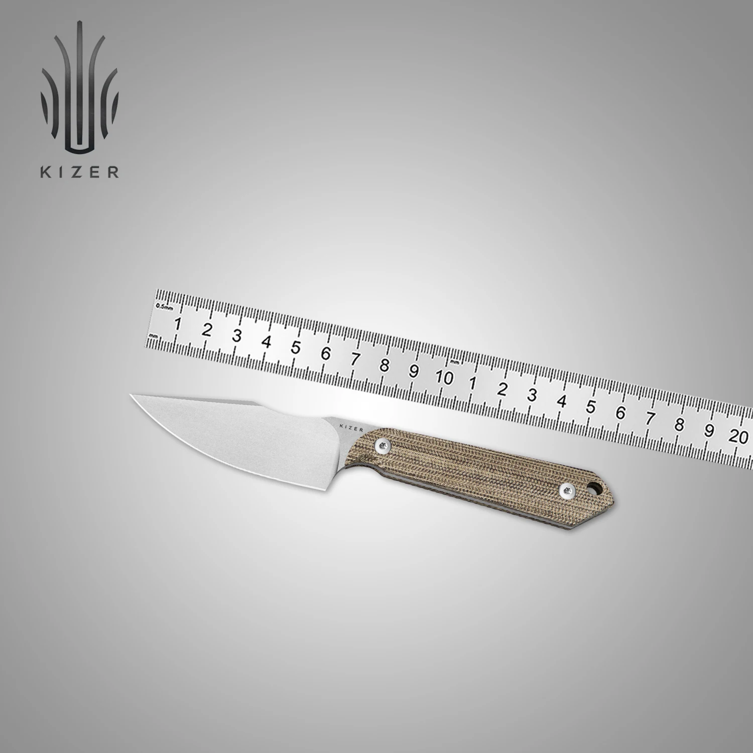 

Нож с фиксированным клинком Kizer 1040S7 MiniHarpoon, рукоять из микарты, клинок из стали AEB-L