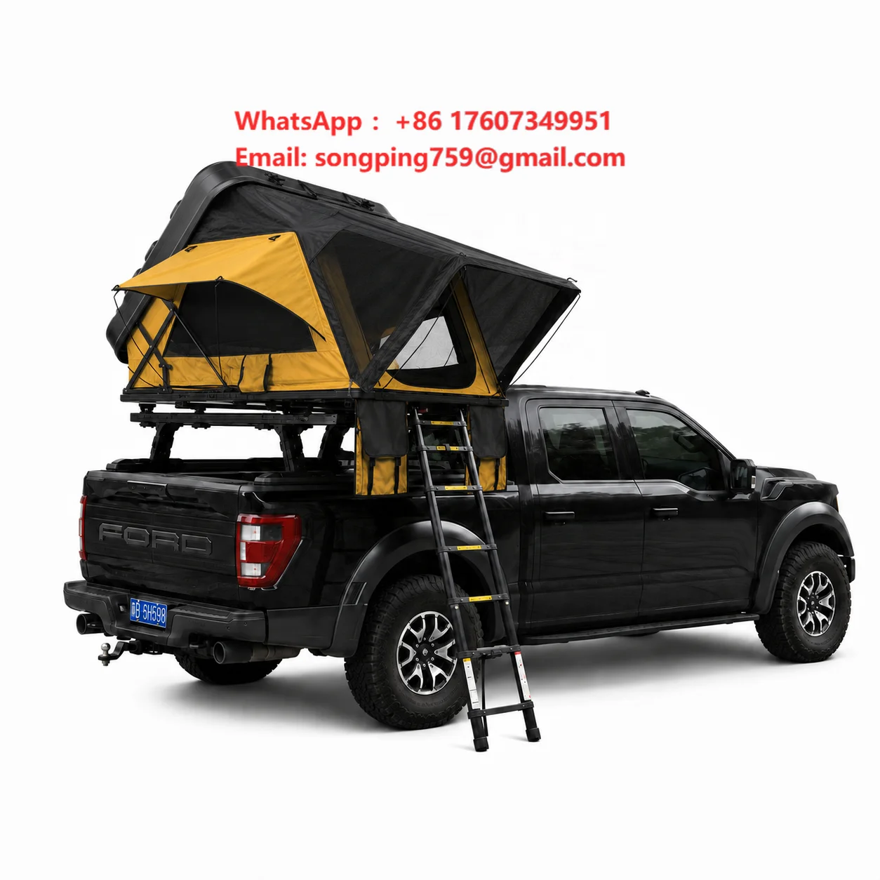 ABS Hard Shell End Up RTT 280G Polyester 420D Oxford Antibacterial 35cm Closed 115cm Height Vehicle Tent