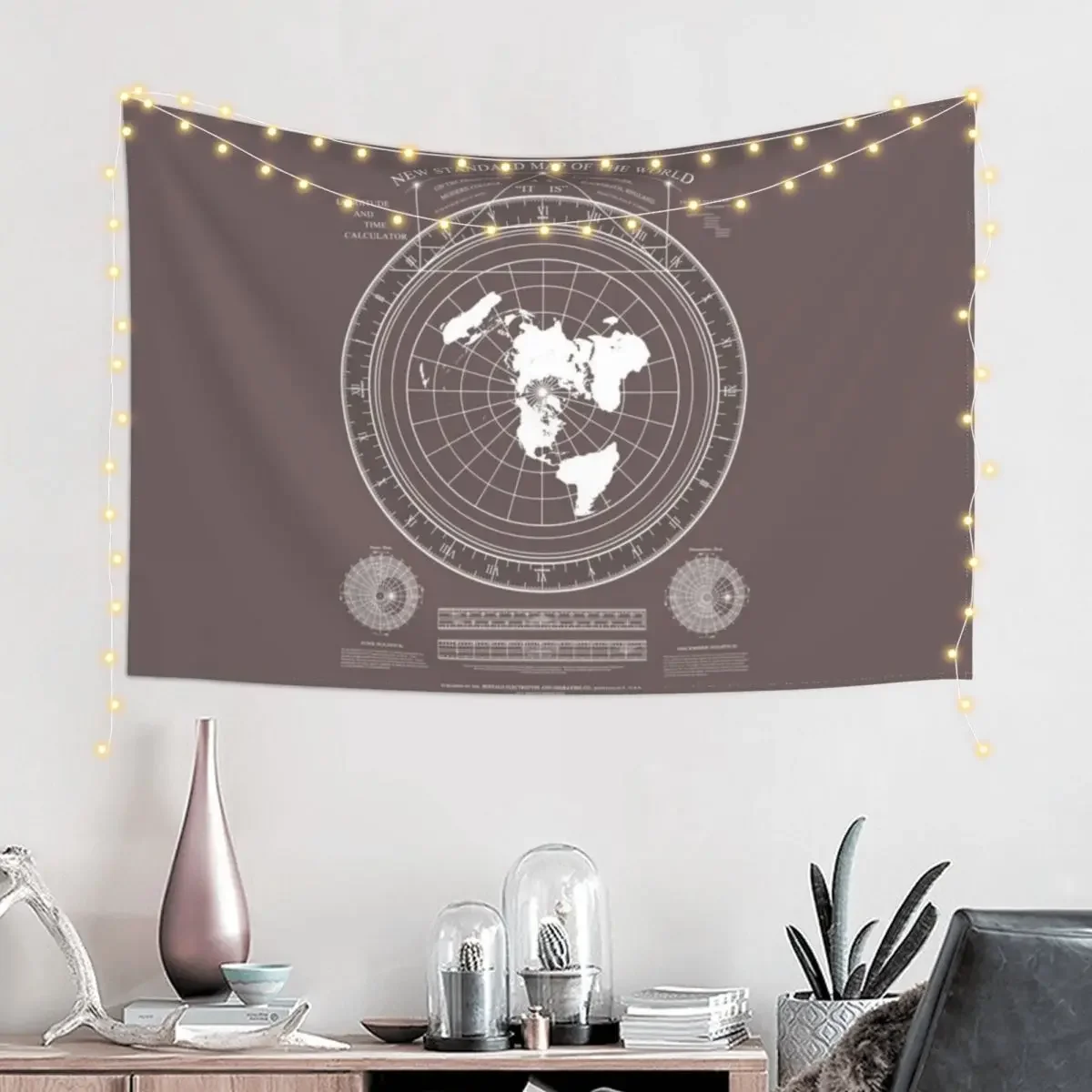 Gleason Map Tapestry Decor For Bedroom Art Mural Tapestry