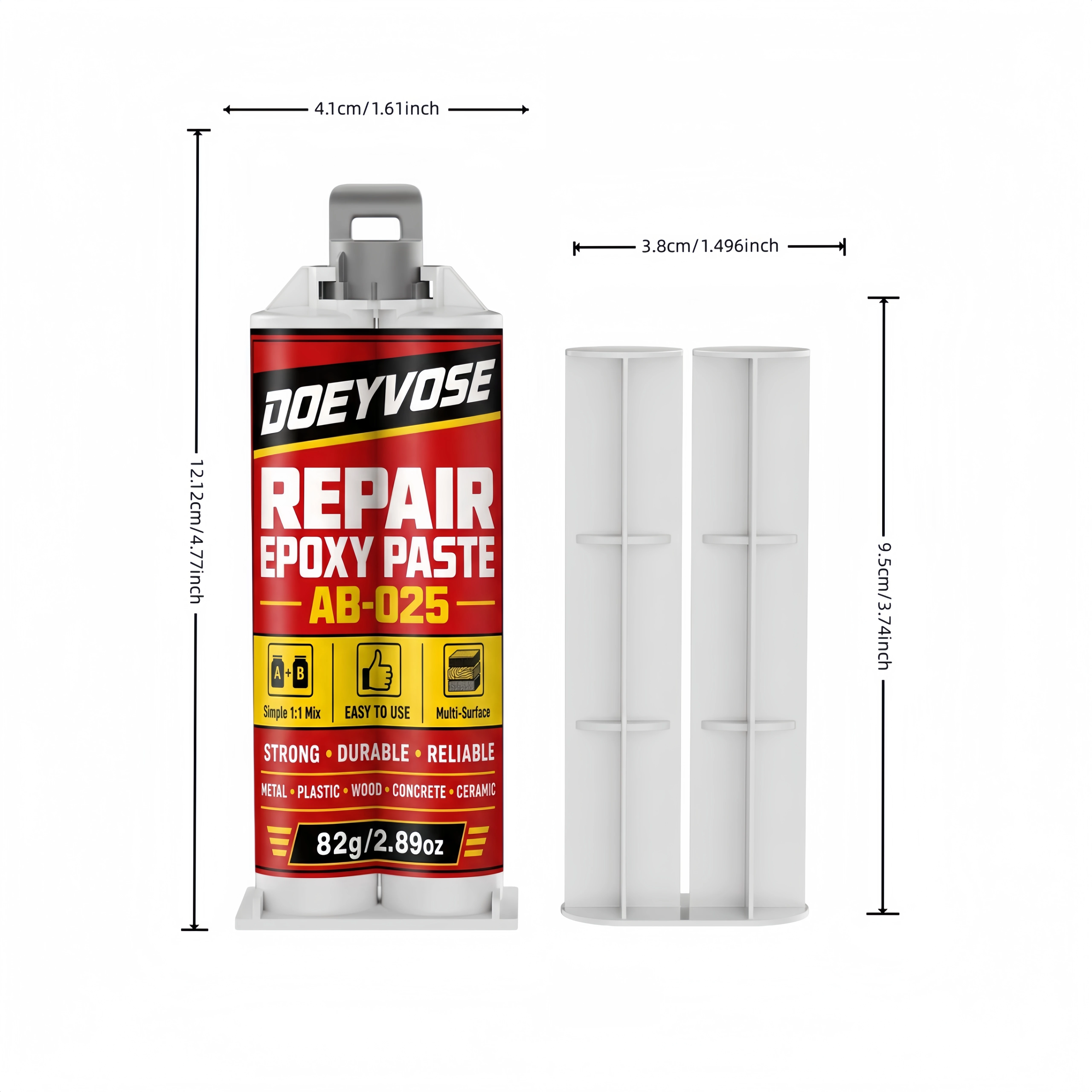 Strong AB Metal Repair Paste 82g Casting Repair Glue for Pipe Iron Aluminum Crack Hole Filling