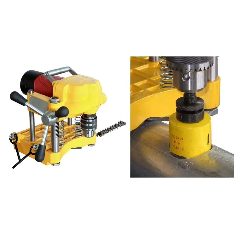 

HongLi JK150 Portable Pipe Hole Cutter Pipe Mounting Capacity 1 1/4'' To 12'' (OD 42mm-323mm)-Metal & Metallurgy Machinery