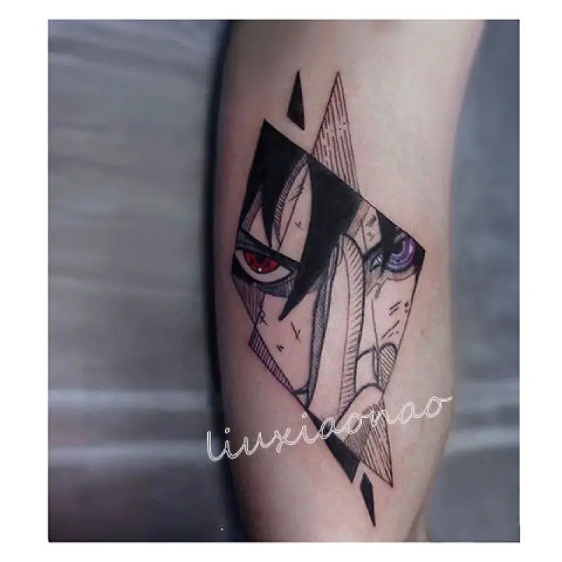 

Anime Pupil of Different Eyes Temporary Tattoos Cartoon Waterproof Fake Tattoo Sticker