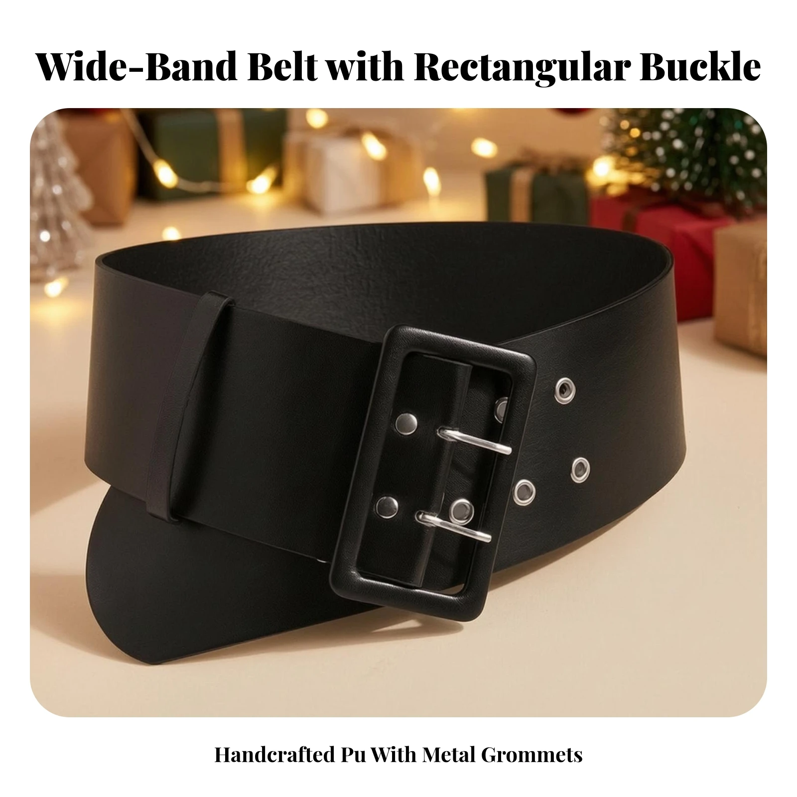 Wide Waist Belt Secure Fit Waist Belt with Eyelets Long-Lasting Stylish for Women, Dresses, Everyday Wear