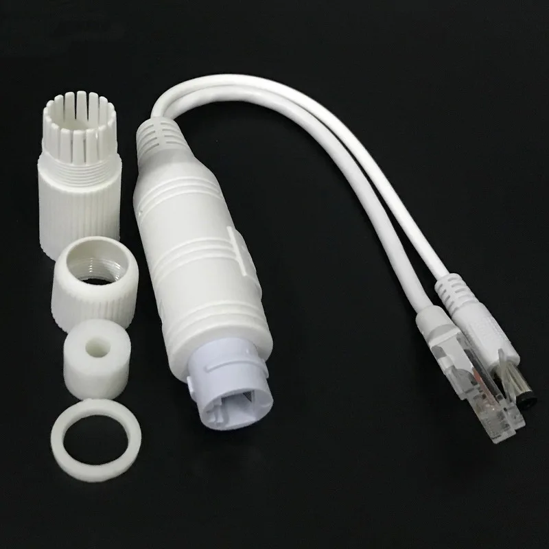 IEEE802.3af 48V Waterproof PoE Splitter Cable 15.4W POE Adapter Cable,Active POE Splitter Power Supply Module 12V Separator