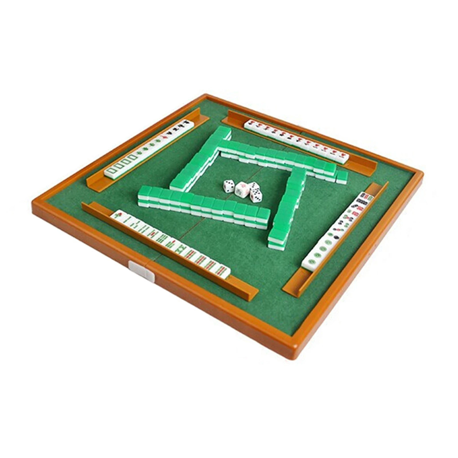 

Brand New 144 Pcs Tiles Indoor Games Mahjong Table Outdoor Activities Random Color Smooth Dice Foldable Table For Home