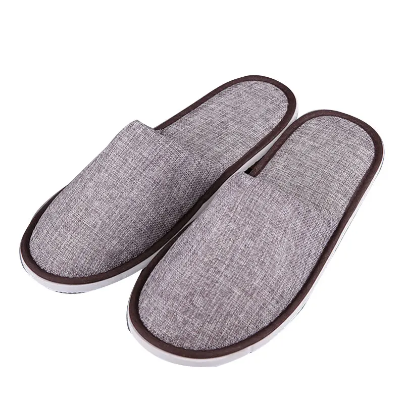 Disposable Hotel Travel Spa Portable Flop Shoes Men Women Home Guest Indoor Slippers Unisex Slippers Summer Linen Slippers