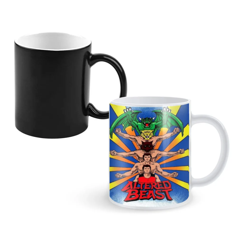 80 Classic Game  Altered Beast Creative Ceramic Coffee Mugs Heat Color Changing Milk Tea Cup For Birthday Gifts