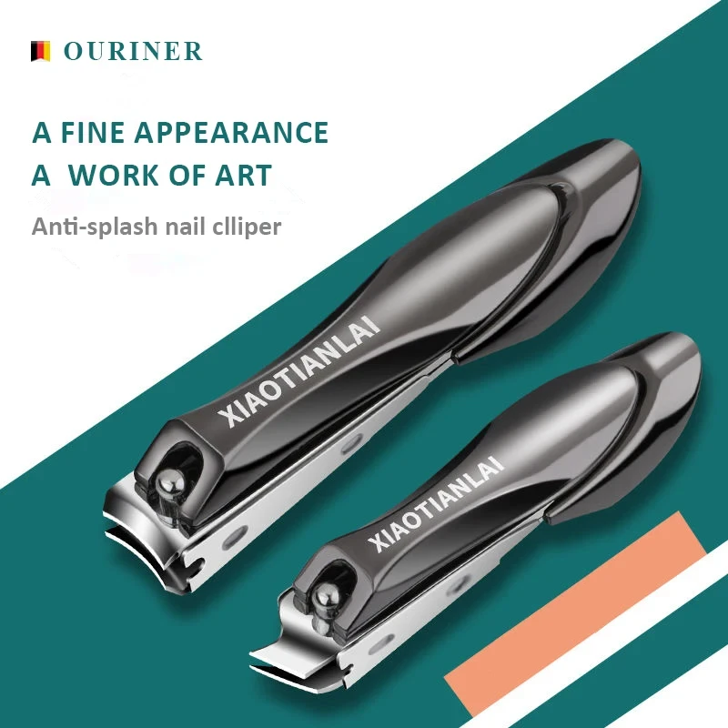 Nail Clippers Stainless Steel Sharpest Nail Cutter Duty Curved Edge for Adult Men Women Swing Out Nail Cleaner/File