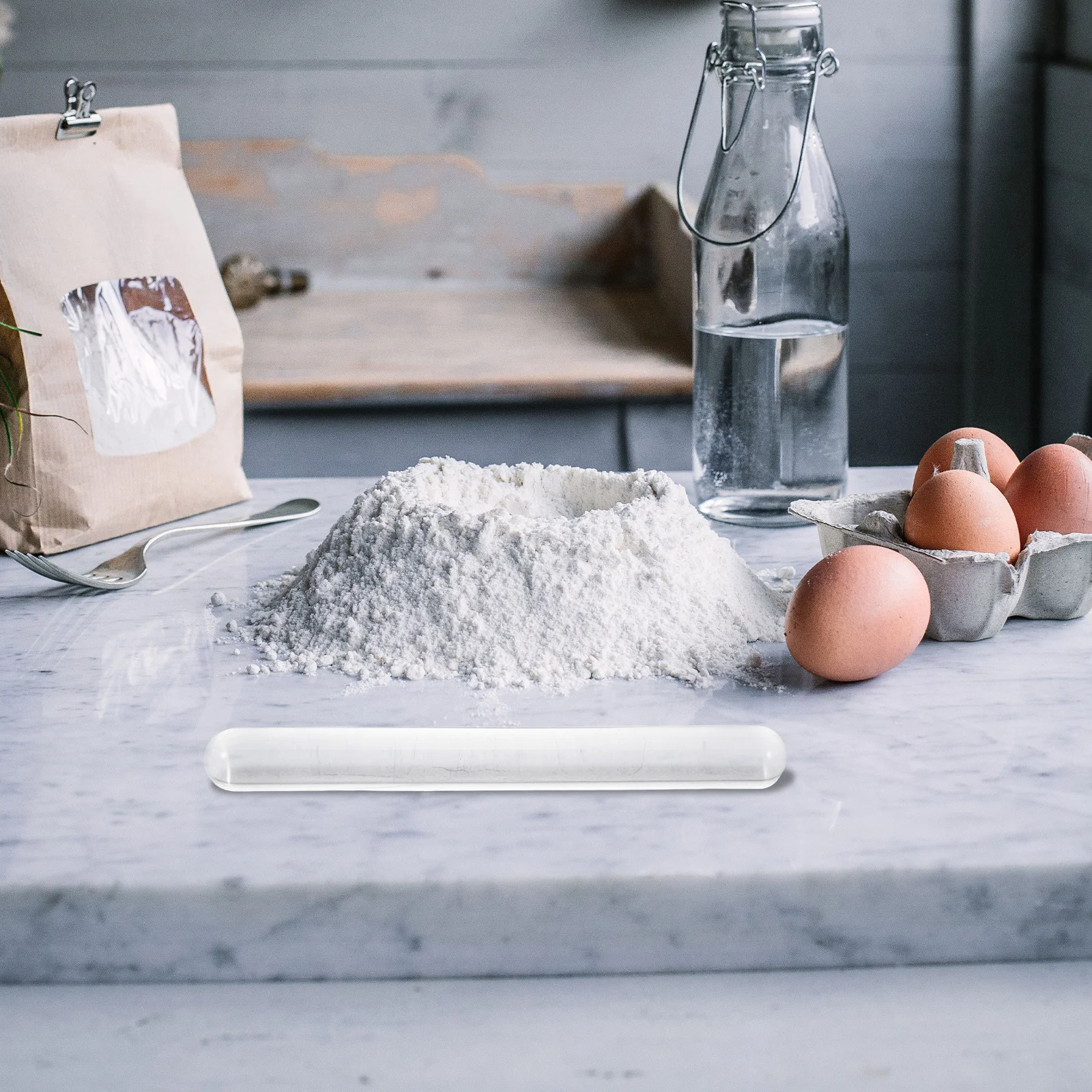 

Crystal Clear Rolling Pin Smooth Glass Surface for Rolling Dough Fondant Icing Dumpling Wrappers Pasta Clay Crafts Easy Clean