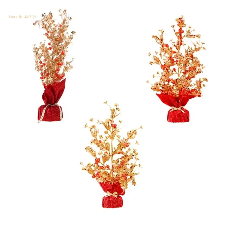 

Berries Flower Basket Chinese New Year Fortune Tree Ornament Centerpiece Decor Dropship