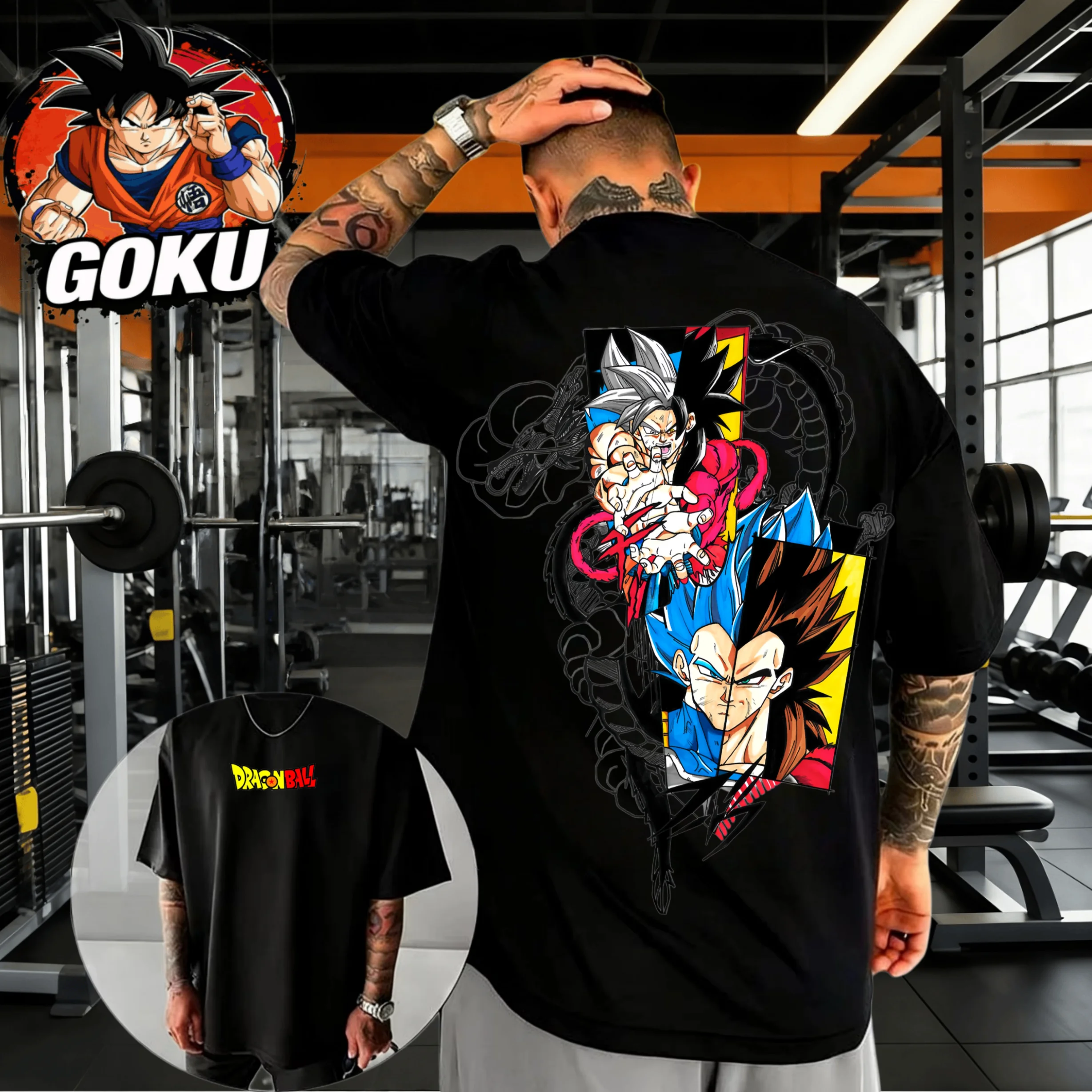 

2026 Summer Dragon Ball Collection High Quality Oversized Cotton Tees Anime Print Casual Unisex Adult Kids Y2K Streetwear Tops