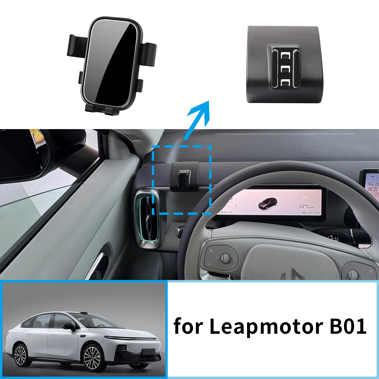 

Stand Auto Accessoriesr for Leapmotor B01 GPS Bracket Navigation Car Mobile Phone Holde