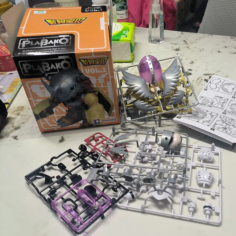 Original Bandai Plamodel Digimon Adventure Kit de modelo de plástico caja sorpresa WarGreymon figura de ensamblaje juguete coleccionable para adultos