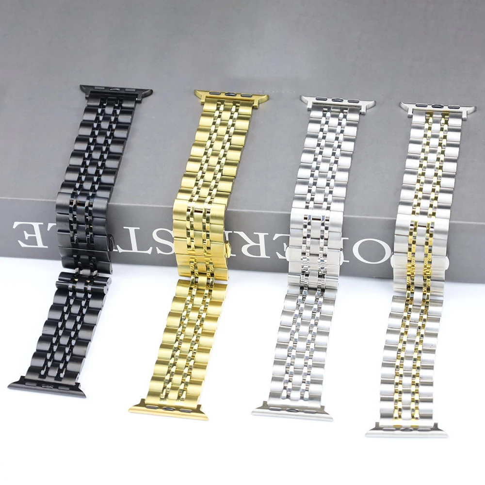 

Ремешок из нержавеющей стали для Apple Watch Band Ultra, металлический браслет для Iwatch Series 9 8 7 5 3, 49 мм 45 мм 41 мм 40 мм 44 мм