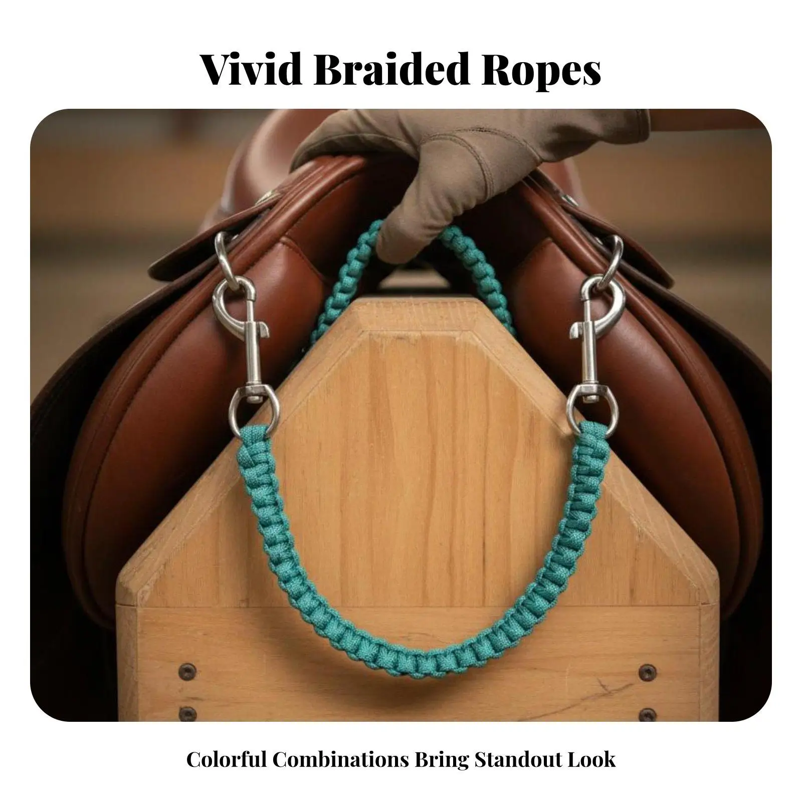 Horse Saddle Balance Strap Training Handle Nylon Webbing Metal Snap Clips for Riding Confidence Equestrian Accessories for