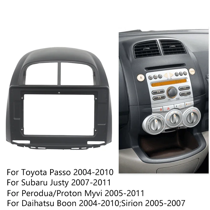 Рамка для автомобильного радио для Proton Myvi, Toyota Passo, Daihatsu Sirion 2006-2011, корпус для Android MP5-плеера, 2Din панель для стереосистемы.