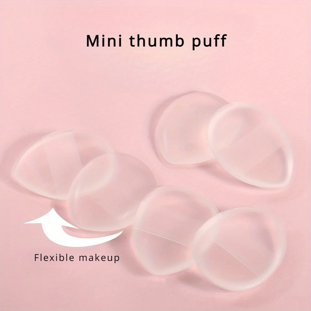 Mini pontas dos dedos de silicone de 1/5 pacotes - pincéis de maquiagem reutilizáveis e sem fragrância para base, corretivo e pó