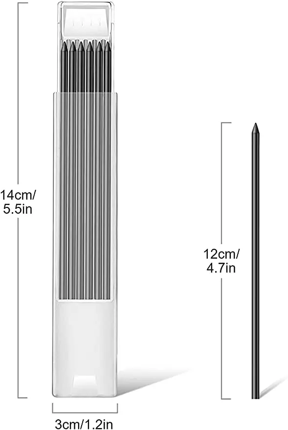 Pack of 3 Carpenter Pencil Refills Woodworking Replacement