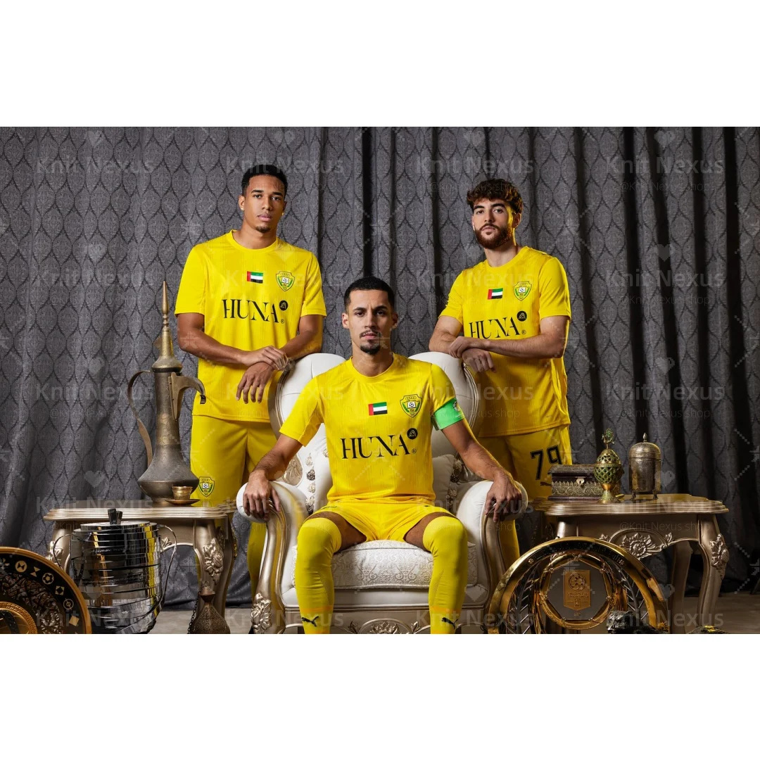 25-26 الإمارات العربية المتحدة برو الدوري آل Wasl FC المنزل لكرة القدم جيرسي الخريف الرياضة الجافة بسرعة تي شيرت رجالي ملابس الأطفال المحملة Y2k امرأة