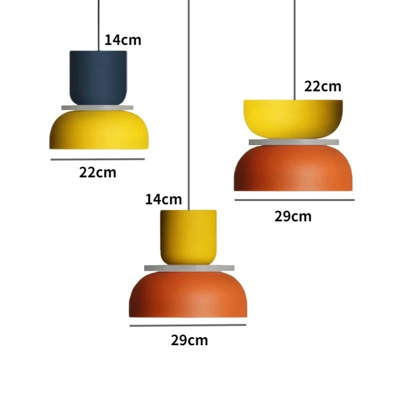 SANDYHA Modern Macaron LED Pendant Lights E27 for Living Room Study Bar Bedside Dining Room Home Decor Stylish Lighting Fixture