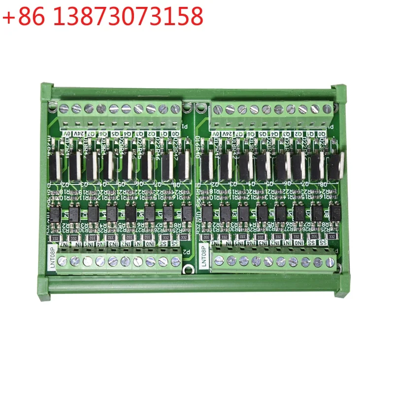 Transistor optocoupler isolation board 16 channels PLC amplifier board Positive/negative input Output PNP 5V 12-24V