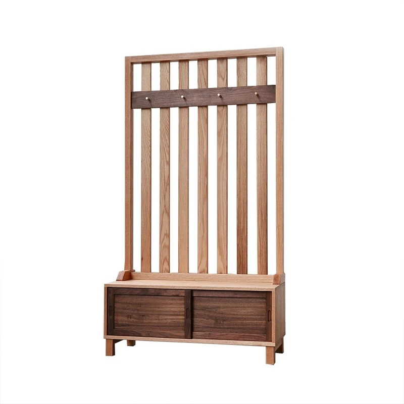 Home coat rack, shoe change stool, shoe cabinet, foyer grille, log wind hanger, partition and storage
