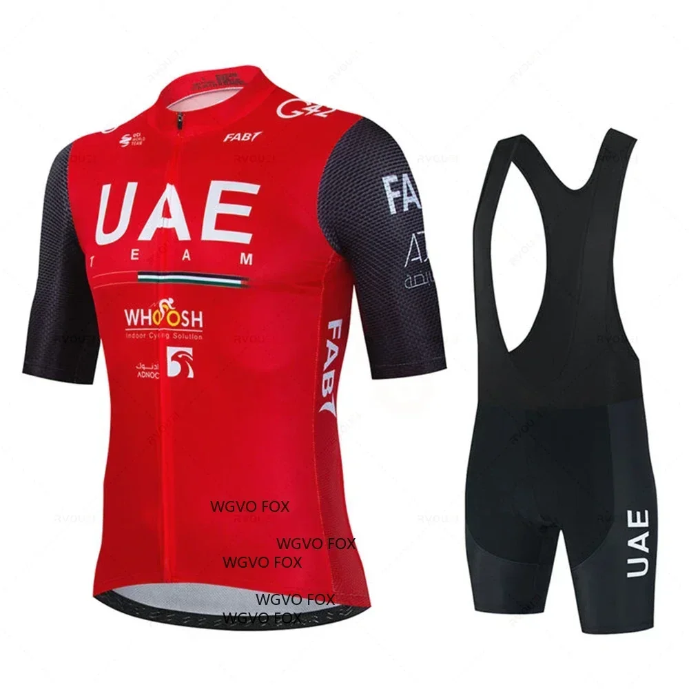 

Uae Cycling Jersey Set Short Sleeve for Men Anti-UV Bike Pro Team Summer Cycling Clothing Maillot Ciclismo Hombre Bicycle Suit