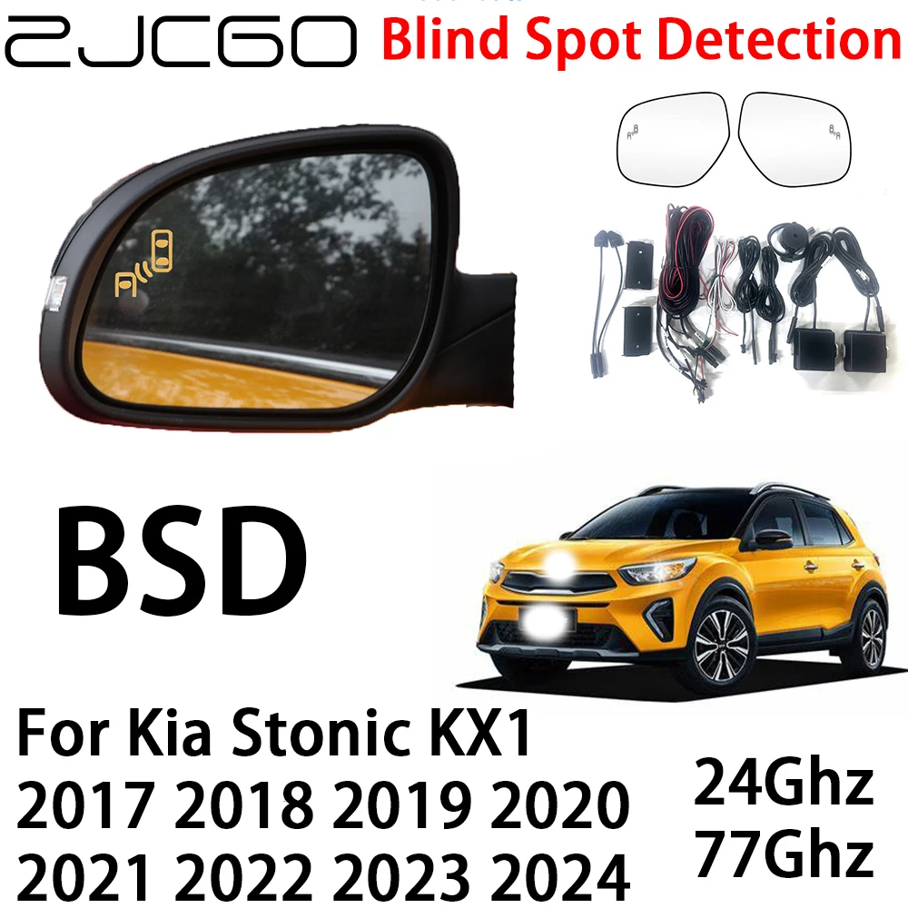 ZJCGO Car BSD Radar Warning System Blind Spot Detection Safety Driving Alert for Kia Stonic KX1 2017~2024