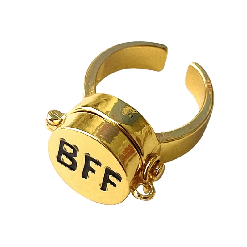 Best Friend Ring Rotatable Openable Friendship Ring Anime Finger Ring