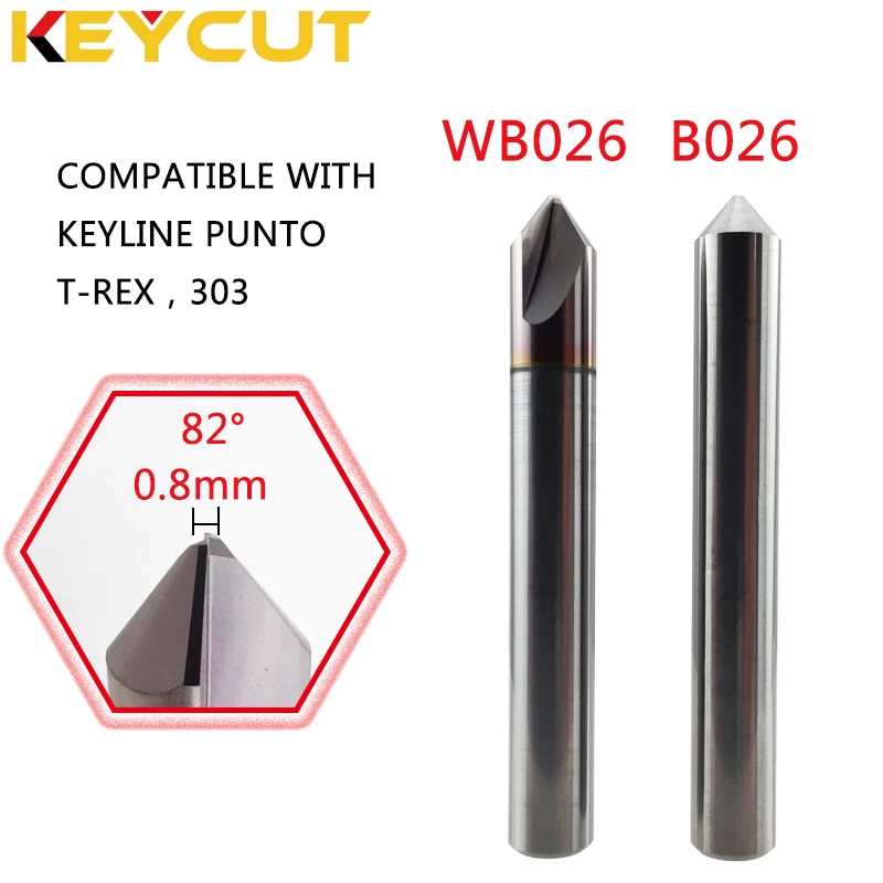 KEYLINE Milling Cutter HB026 Carbide D6 82° P-0.8 and Punto Tracer B026 for KESO 3000 - 8000 Aftermarket Locksmith Tools