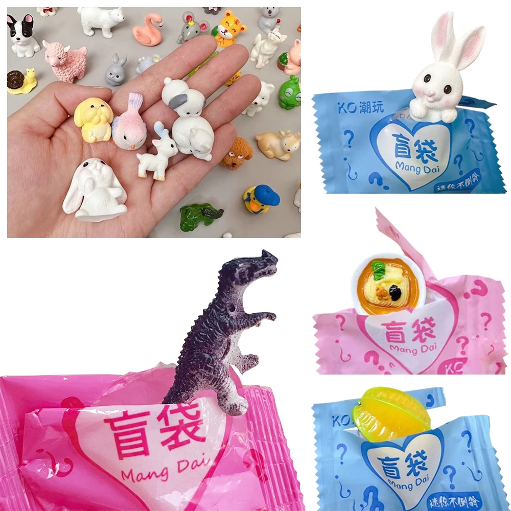 Mini Independent Packaging Blind Bag Style Random Kawaii Animal Model Toy Dog Surprise Simulation Animal Birthday Party Favors