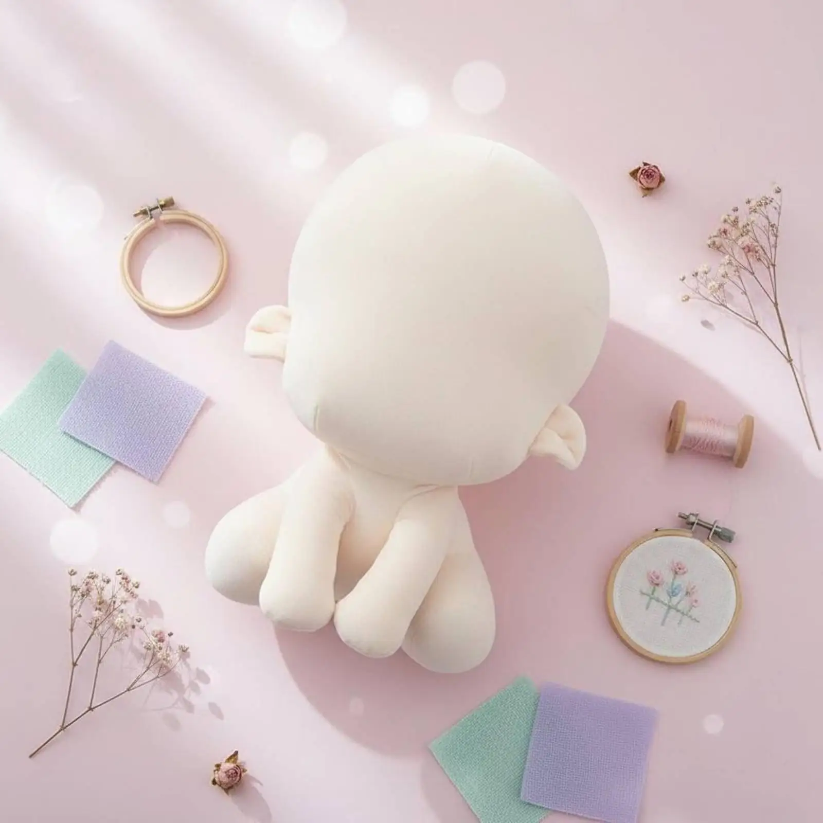 Blank DIY Plush Doll Body Soft Stuffed Craft Figure for Play House Accessories and Children’s Toys view 3
