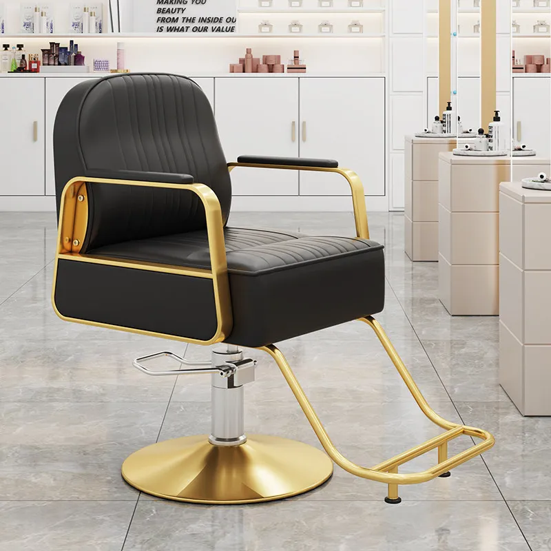 Sillón de Barbería de Lujo, Taburete de Salón, Sillón de Barbería Profesional Reclinable, Silla de Peluquería, Muebles de Salón