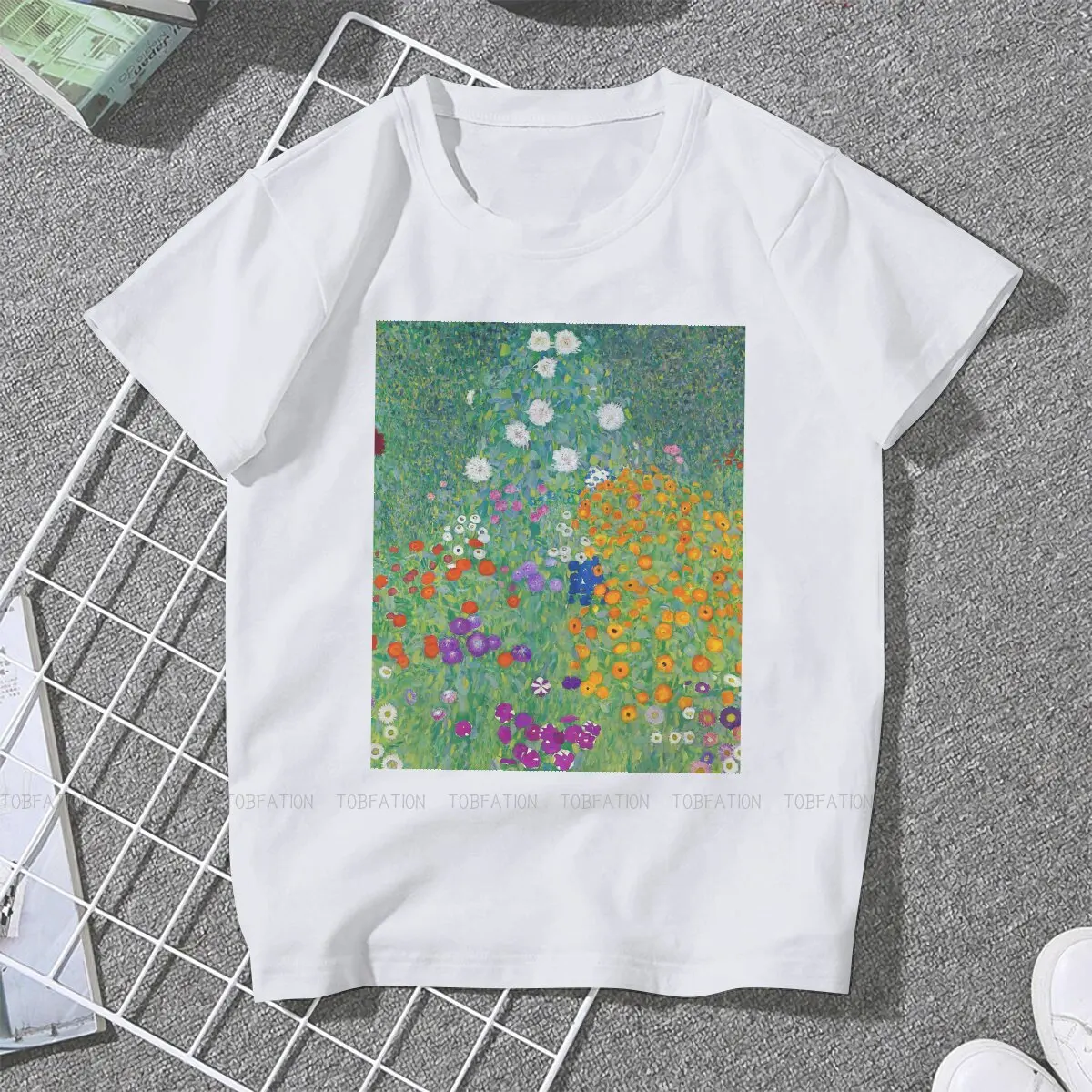 Cottage Garden Female Shirts Gustav Klimt Painting Large Vintage Women Clothing Harajuku Casual Feminine Blusas