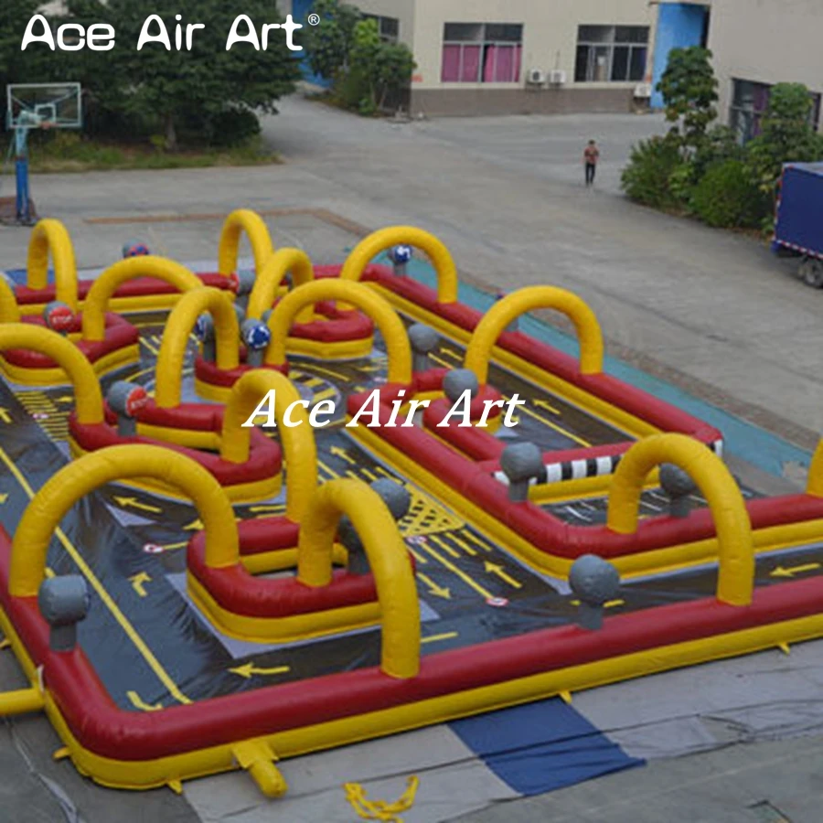 Oxford Cloth Inflatable Track Yellow Entertainment Facilities for Family Gatherings or Other Activities