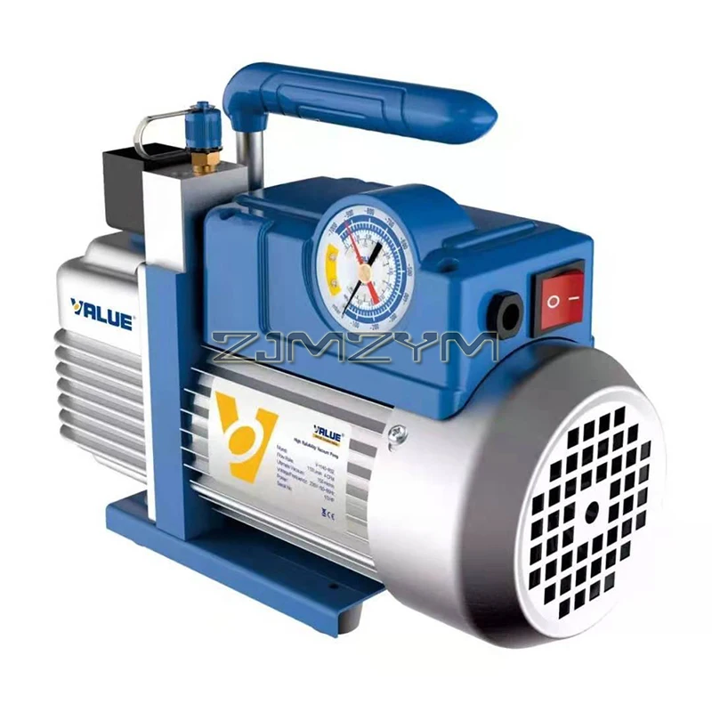 

5.4m3/h 1.5L V-i125-R32 Vacuum Pump Single Stage Compact Vacuum Pump with Vacuum Meter for HVAC AC Refrigerant Air Tool