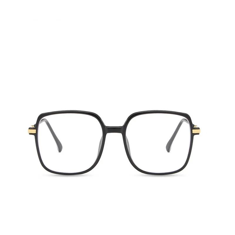 Anti Blue-Ray Glasses Frame Frosted Coffee Color Big Square Rim Plain Street Shooting Tide Plain Glasses Finished Product Myopia