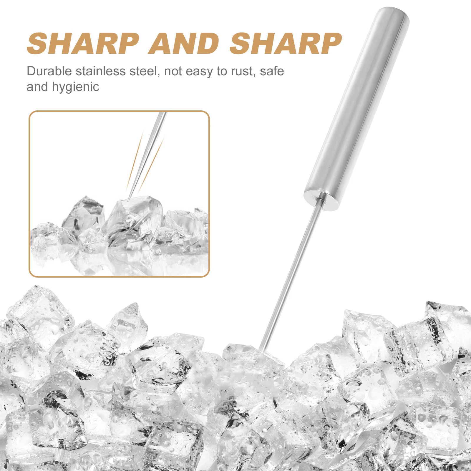 Ice Portable Maker for Bar Breaking Tool Japanese-style Stainless Steel Crusher Chipper Picks