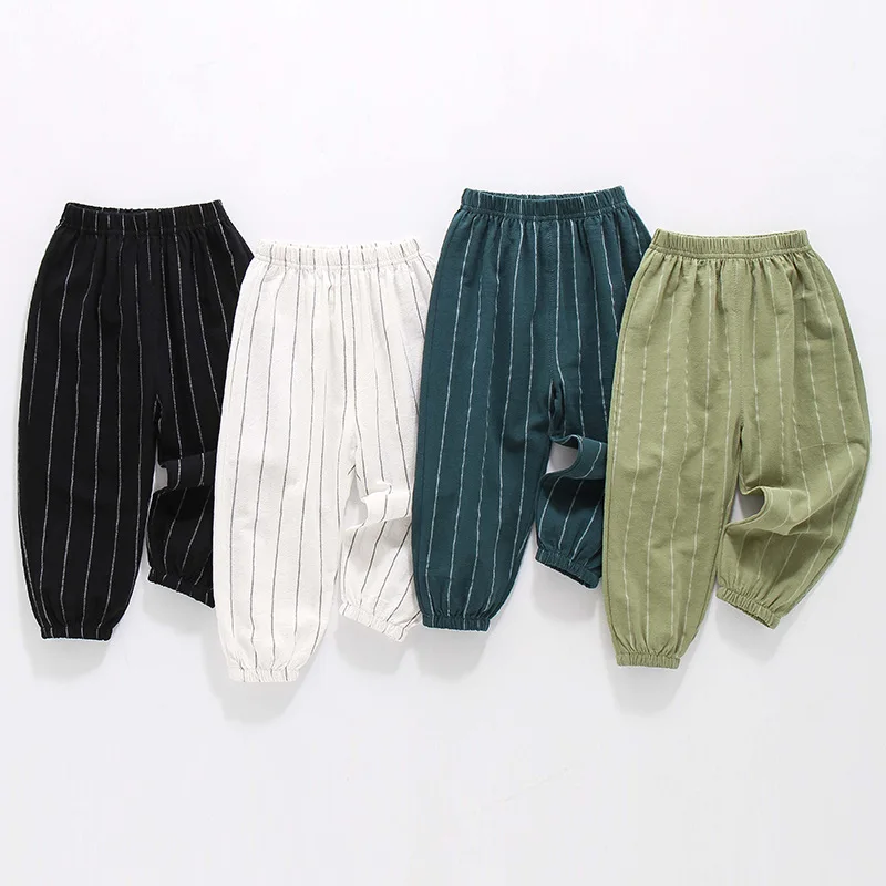 Baby Trousers Infant Toddler Children Summer Gifts Soft Muslin Clothes Kids Pants Boy Girl New Fashion Mosquito Resistant Pants