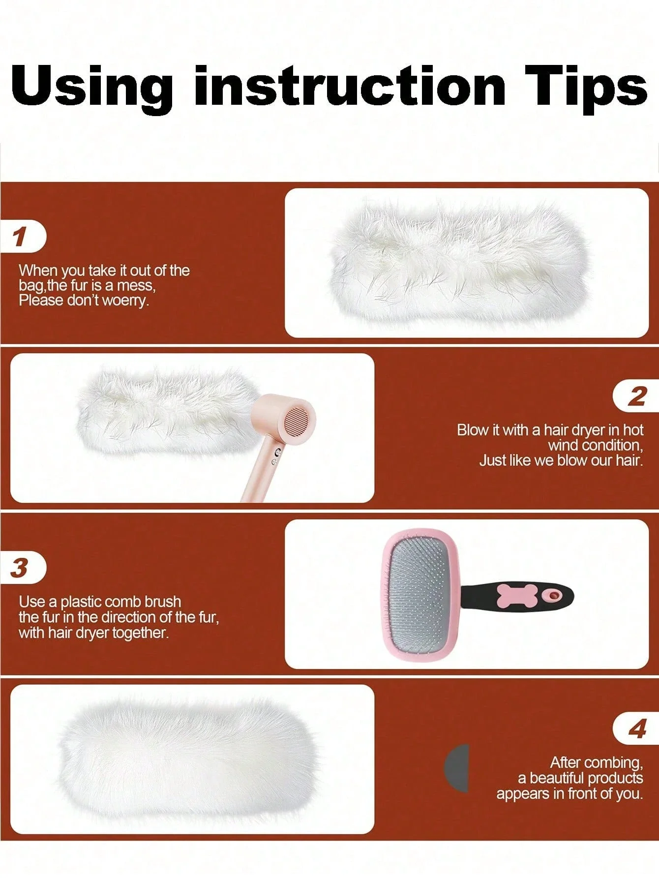 

Women's Pure White Furry Brimless Hat Fluffy Hairband Fashion Headwrap