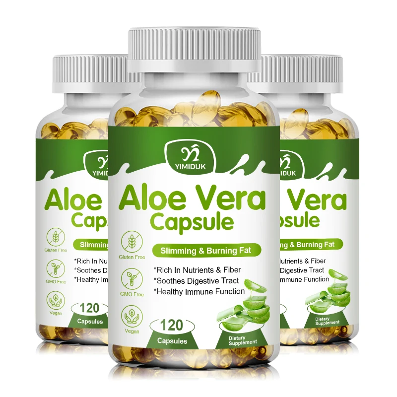

Natural Farm Aloe Vera Capsules - Relieve Body Constipation, Help Balance Stomach Acid, Support Gastrointestinal Comfort